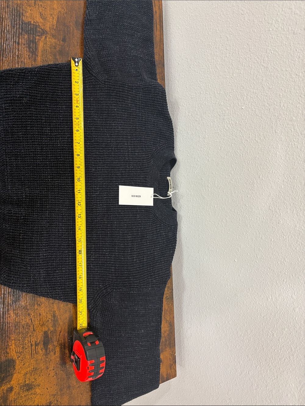 Buck Mason Women’s Small Seafarer Cotton Sweater Marled Dark Navy $188 - Picture 2 of 4